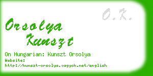 orsolya kunszt business card